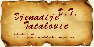 Đenadije Tatalović vizit kartica